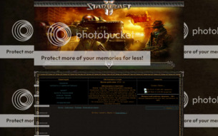 Скриншот сайта Starcraft game