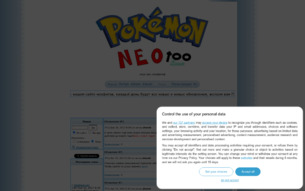 Скриншот сайта Pokemon neophyte workd