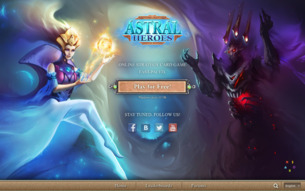 Скриншот сайта Astral Heroes - коллекционная карточная игра онлайн.