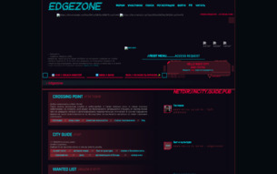 Скриншот сайта Cyberpunk 2077: Edgezone