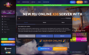 Скриншот сайта Mudream x50 easy start for new players